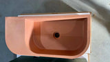 Darrahopens Home & Garden > Home & Garden Others New Concrete Cement Wash Basin Counter Top Matte Clay Red Wall Hung Basin