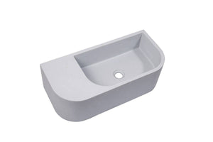 Darrahopens Home & Garden > Home & Garden Others New Concrete Cement Wash Basin Counter Top Matte Light Grey Wall Hung Basin