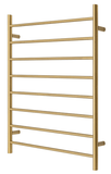 Darrahopens Home & Garden > Home & Garden Others Premium Brushed Gold Heated Towel Rack - 8 Bars, Round Design, AU Standard, 1000x850mm Wide