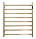 Darrahopens Home & Garden > Home & Garden Others Premium Brushed Gold Heated Towel Rack With LED control- 8 Bars, Square Design, AU Standard, 1000x850mm Wide