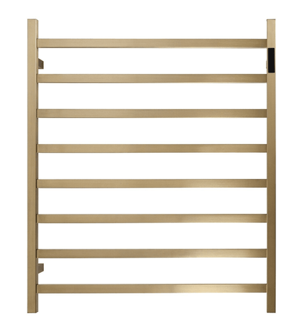 Darrahopens Home & Garden > Home & Garden Others Premium Brushed Gold Heated Towel Rack With LED control- 8 Bars, Square Design, AU Standard, 1000x850mm Wide