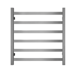 Darrahopens Home & Garden > Home & Garden Others Premium Brushed Nickel Heated Towel Rack - 6 Bars, Square Design, AU Standard, 650x620mm Wide