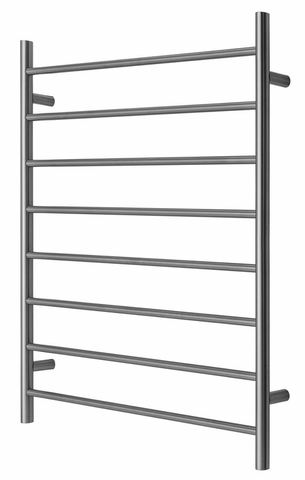 Darrahopens Home & Garden > Home & Garden Others Premium Brushed Nickel Heated Towel Rack - 8 Bars, Round Design, AU Standard, 1000x850mm Wide