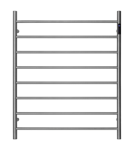 Darrahopens Home & Garden > Home & Garden Others Premium Brushed Nickel Heated Towel Rack with LED control- 8 Bars, Round Design, AU Standard, 1000x850mm Wide