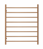 Darrahopens Home & Garden > Home & Garden Others Premium Brushed Rose Gold Heated Towel Rack - 8 Bars, Round Design, AU Standard, 1000x850mm Wide