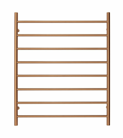 Darrahopens Home & Garden > Home & Garden Others Premium Brushed Rose Gold Heated Towel Rack - 8 Bars, Round Design, AU Standard, 1000x850mm Wide