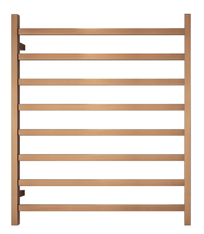 Darrahopens Home & Garden > Home & Garden Others Premium Brushed Rose Gold Heated Towel Rack - 8 Bars, Square Design, AU Standard, 1000x850mm Wide