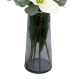 darrahopens Home & Garden > Home & Garden Others Premium Faux White Lily In Glass Vase (Tiger Lily Bouquet With Eucalyptus)