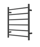 Darrahopens Home & Garden > Home & Garden Others Premium Matte Black Heated Towel Rack - 6 Bars, Round Design, AU Standard, 650x620mm Wide