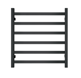 Darrahopens Home & Garden > Home & Garden Others Premium Matte Black Heated Towel Rack - 6 Bars, Square Design, AU Standard, 650x620mm Wide