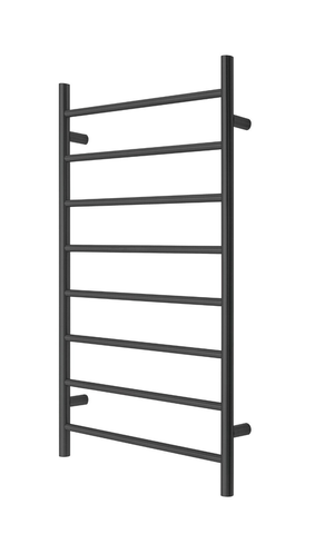 Darrahopens Home & Garden > Home & Garden Others Premium Matte Black Heated Towel Rack - 8 Bars, Round Design, AU Standard, 1000x620mm Wide