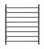 Darrahopens Home & Garden > Home & Garden Others Premium Matte Black Heated Towel Rack - 8 Bars, Round Design, AU Standard, 1000x850mm Wide