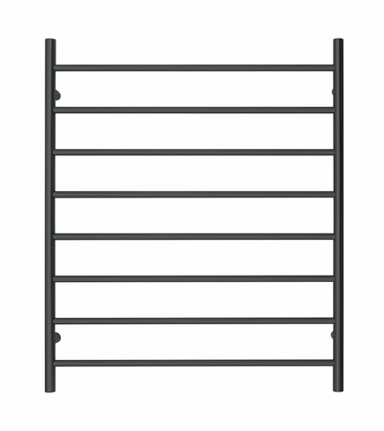 Darrahopens Home & Garden > Home & Garden Others Premium Matte Black Heated Towel Rack - 8 Bars, Round Design, AU Standard, 1000x850mm Wide