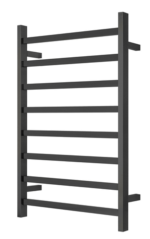 Darrahopens Home & Garden > Home & Garden Others Premium Matte Black Heated Towel Rack - 8 Bars, Square Design, AU Standard, 1000x620mm Wide