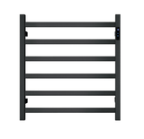 Darrahopens Home & Garden > Home & Garden Others Premium Matte Black Heated Towel Rack with LED control- 6 Bars, Square Design, AU Standard, 650x620mm Wide