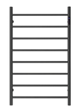 Darrahopens Home & Garden > Home & Garden Others Premium Matte Black Heated Towel Rack with LED control- 8 Bars, Round Design, AU Standard, 1000x620mm Wide