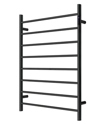 Darrahopens Home & Garden > Home & Garden Others Premium Matte Black Heated Towel Rack with LED Control - 8 Bars, Round Design, AU Standard, 1000x850mm Wide