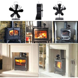 Darrahopens Home & Garden > Home & Garden Others Wood Heater Fan Eco Heat Powered Self-Powered Silent for Fireplace Stove Burner