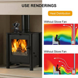 Darrahopens Home & Garden > Home & Garden Others Wood Heater Fan Eco Heat Powered Self-Powered Silent for Fireplace Stove Burner