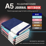 Darrahopens Home & Garden > Home Office Accessories A5 200 Pages Fashion Glued PU Leather Cover Journal Travel Notebook Travellers Diary