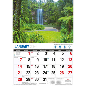 Darrahopens Home & Garden > Home Office Accessories Australian Natural Wonders 2024 Rectangle Wall Calendar 16 Months Planner Photos