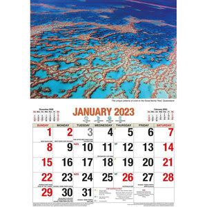 Darrahopens Home & Garden > Home Office Accessories Beautiful Australia 2023 Rectangle Wall Calendar 16 Months Planner New Year Gift