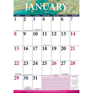 Darrahopens Home & Garden > Home Office Accessories Big Grid 2023 Rectangle Wall Calendar 16 Months Planner New Year Christmas Gift
