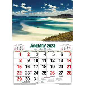 Darrahopens Home & Garden > Home Office Accessories Natural Wonders Of Australia – 2023 Rectangle Wall Calendar 16 Months Planner