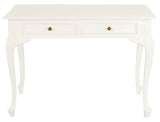 Darrahopens Home & Garden > Home Office Accessories Queen Anne 2 Drawer Desk (White)