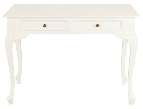 Darrahopens Home & Garden > Home Office Accessories Queen Anne 2 Drawer Desk (White)