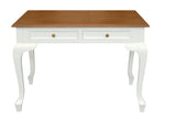 Darrahopens Home & Garden > Home Office Accessories Queen Anne 2 Drawer Desk (White Caramel)