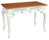 Darrahopens Home & Garden > Home Office Accessories Queen Anne 2 Drawer Desk (White Caramel)