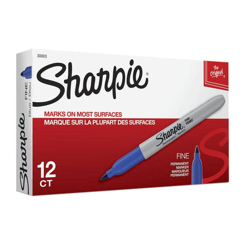 darrahopens Home & Garden > Home Office Accessories SHARPIE Fine Point Permanent Marker Blu Box of 12