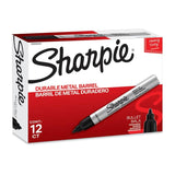 darrahopens Home & Garden > Home Office Accessories SHARPIE Metal Finish Permanent Marker Bullet Tip Black Box of 12