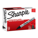 darrahopens Home & Garden > Home Office Accessories SHARPIE Metal Finish Permanent Marker Chisel Tip Black Box of 12