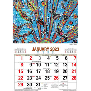 Darrahopens Home & Garden > Home Office Accessories The Dreamtime - 2023 Rectangle Wall Calendar 16 Months Planner New Year Gift