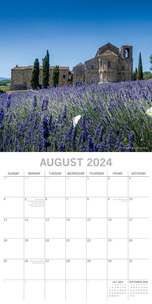 Darrahopens Home & Garden > Home Office Accessories Tuscany - 2024 Square Wall Calendar 16 Months Premium Planner Xmas New Year Gift