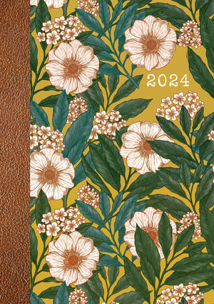 Darrahopens Home & Garden > Home Office Accessories Vintage Flora - 2024 A5 Padded Cover Diary Premium Planner Book New Year Gift
