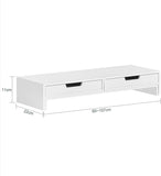 Darrahopens Home & Garden > Home Office Accessories White Monitor Stand with Drawers