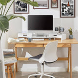 Darrahopens Home & Garden > Home Office Accessories White Monitor Stand with Drawers