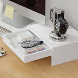 Darrahopens Home & Garden > Home Office Accessories White Monitor Stand with Drawers