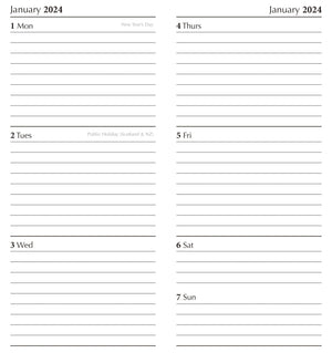 Darrahopens Home & Garden > Home Office Accessories William Morris Jasmine - 2024 Flexi Pocket Diary Premium Planner New Year Gift