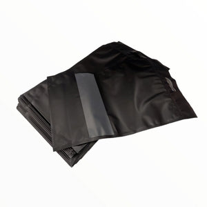 Darrahopens Home & Garden > Kitchenware 100 Resealable Black Stand Up Bags 53x32cm - Food Packaging Zip Pouch and Handle