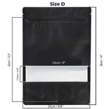 Darrahopens Home & Garden > Kitchenware 100 Resealable Mylar Stand Up Bags 36x25cm - Black Food Packaging Zip Pouch