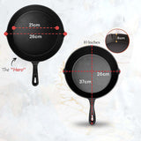 Darrahopens Home & Garden > Kitchenware 10inch 26cm Cast Iron Skillet Cookware Chef Quality Pre-Seasoned Pan Pans