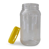 Darrahopens Home & Garden > Kitchenware 10x 1Kg Plastic Honey Jars + Lids - Round Clear Food Grade Packaging Containers