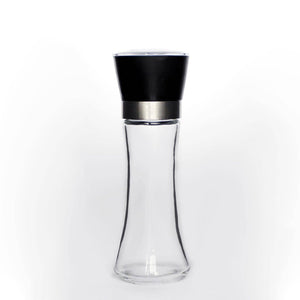 Darrahopens Home & Garden > Kitchenware 1x 180ml Glass Salt or Pepper Grinder 18cm - Adjustable Ceramic Core Tall Mill