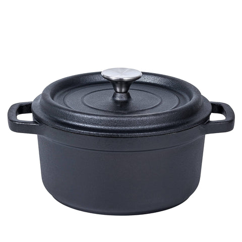 Darrahopens Home & Garden > Kitchenware 24cm Pre-seasoned NonStick Cast Iron Dutch Oven Handles Lid Skillet Cookware Braising Pot Pan Casserole