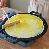 Darrahopens Home & Garden > Kitchenware 28cm Seasoned Cast Iron Induction Crepes Pan Baking Pancake Tool Pizza Bakeware