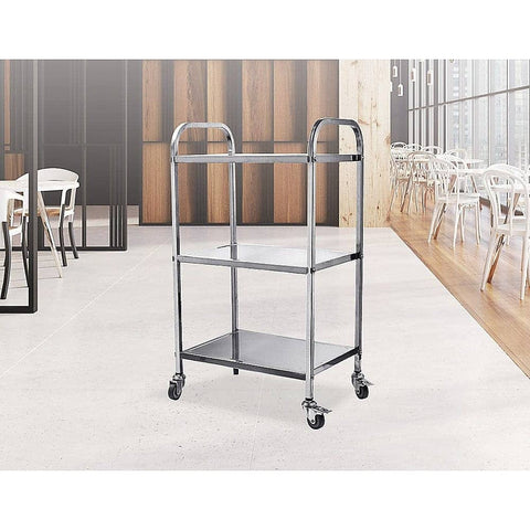 darrahopens Home & Garden > Kitchenware 3 Tiers Food Trolley Cart Stainless Steel Utility Kitchen Dining Service